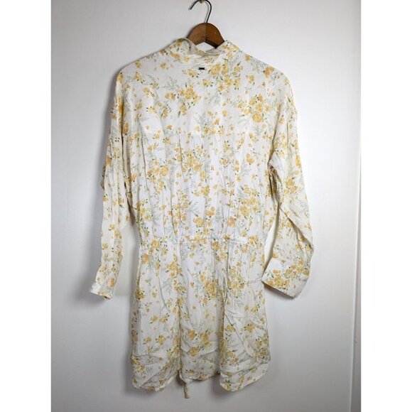 O'Neill Cover Up Large Floral Shirt Dress Boho Cottagecore Cami Tatianna NEW - Picture 6 of 10